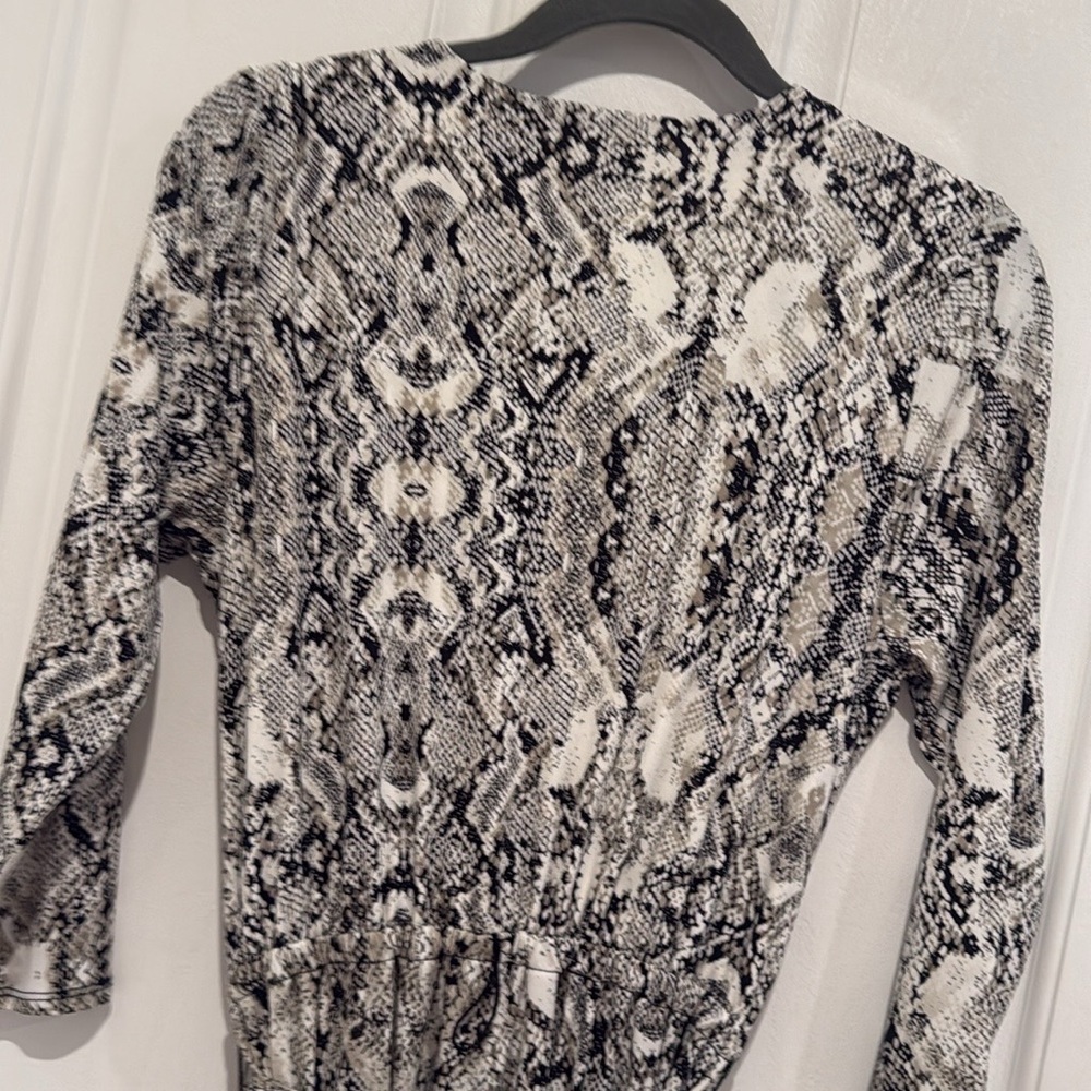 I.N.C. International Concept Size Animal-Print Surplice Jumpsuit - Picture 6 of 7